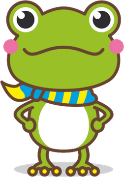 緑カエル（堂々立ち）